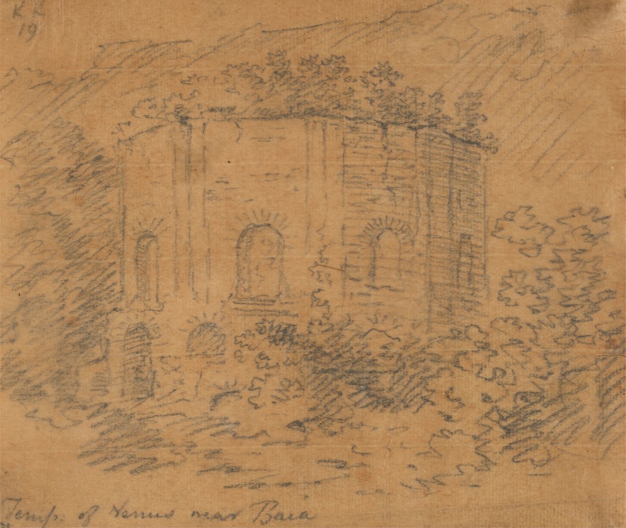 Tempel der Venus in der Nähe von Baia von John Robert Cozens