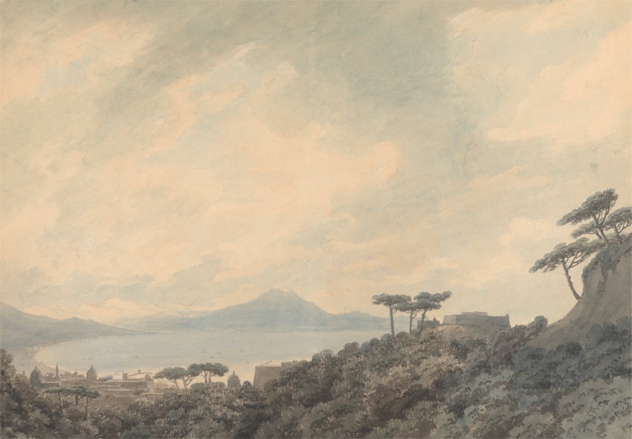 Die Bucht von Neapel von Capodimonte von John Robert Cozens