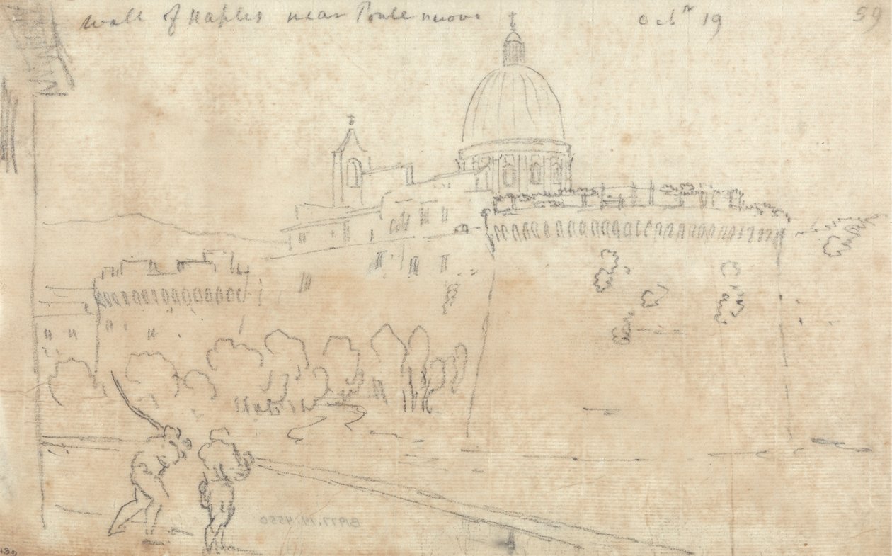 Die Mauer von Neapel in der Nähe von Ponte Nuovo von John Robert Cozens