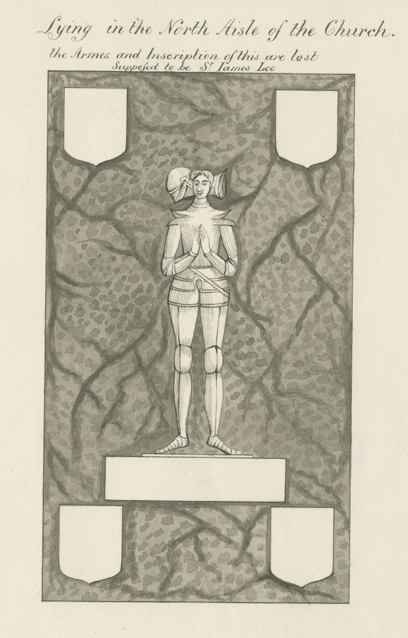 Stein - Messingfigur [Sir James Lee]: Feder- und Tuschzeichnung, nd [19. Jh.] von John Robert Fernyhough