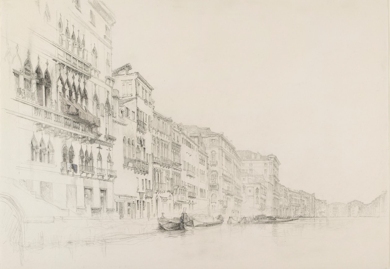 Blick vom Palazzo Bembo zum Palazzo Grimani, Venedig, Mai - Juni 1870 von John Ruskin