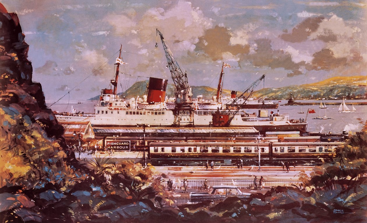 Hafenansicht von Fishguard von John S. Smith