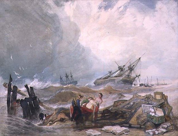 Das Wrack der Houghton Hall Bilder von John S. and Miles E. Cotman