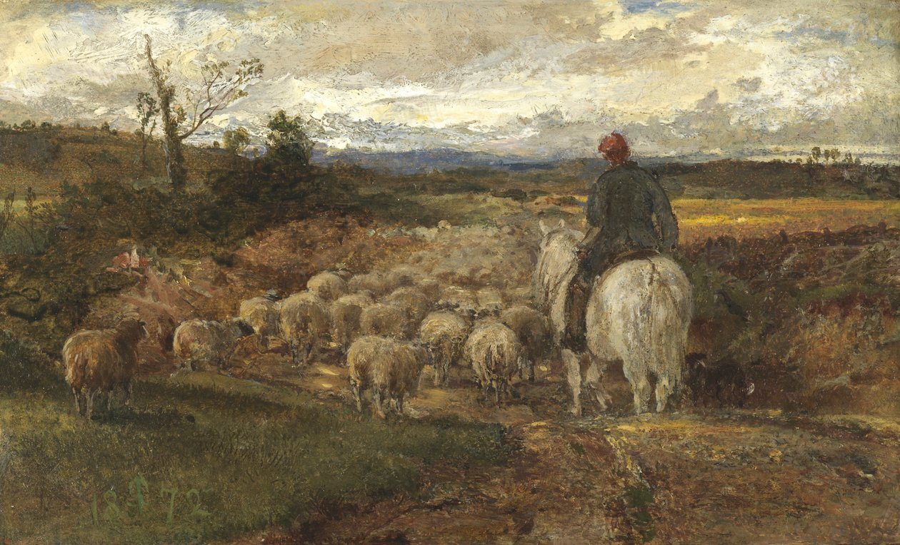 Eine Gasse in Sussex, 1872 von John Samuel Raven