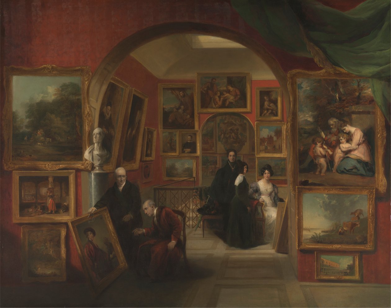 Das Innere der British Institution Gallery von John Scarlett Davis