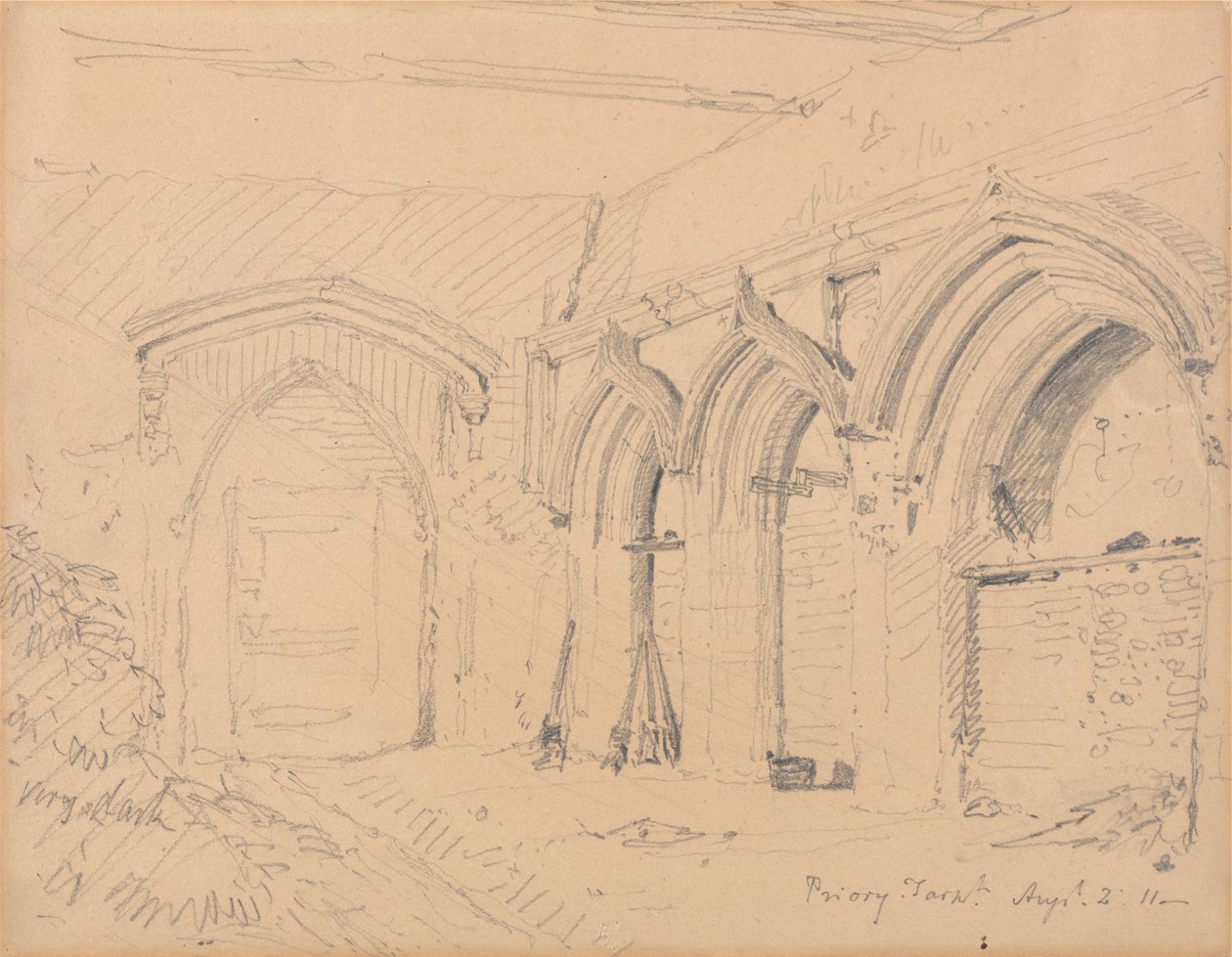 Innenansicht der Ruinen des Yarmouth Priory von John Sell Cotman