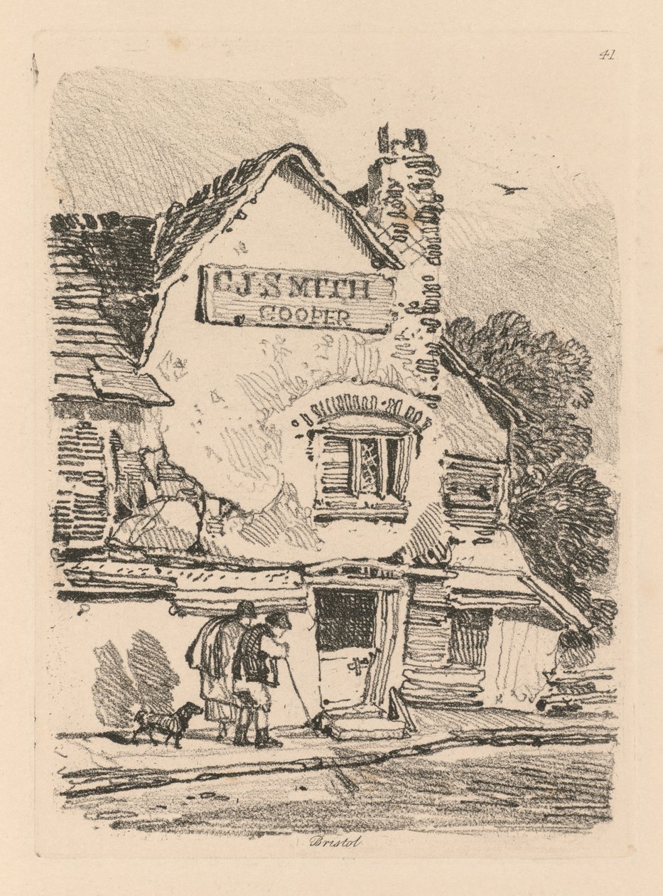 Liber Studiorum: Tafel 41, Haus in Bristol von John Sell Cotman