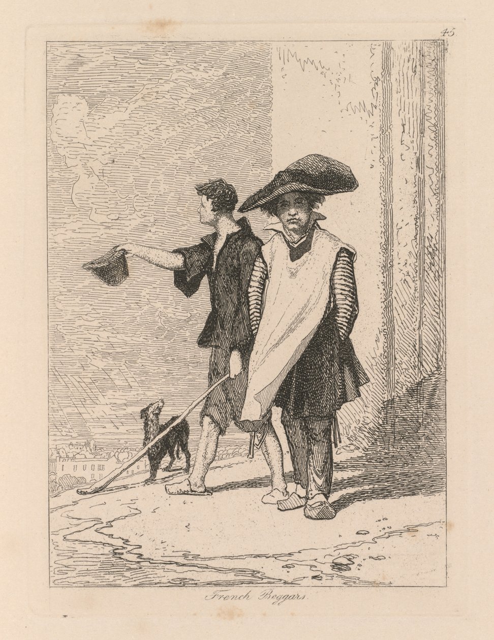 Liber Studiorum: Tafel 45, Französische Bettler von John Sell Cotman