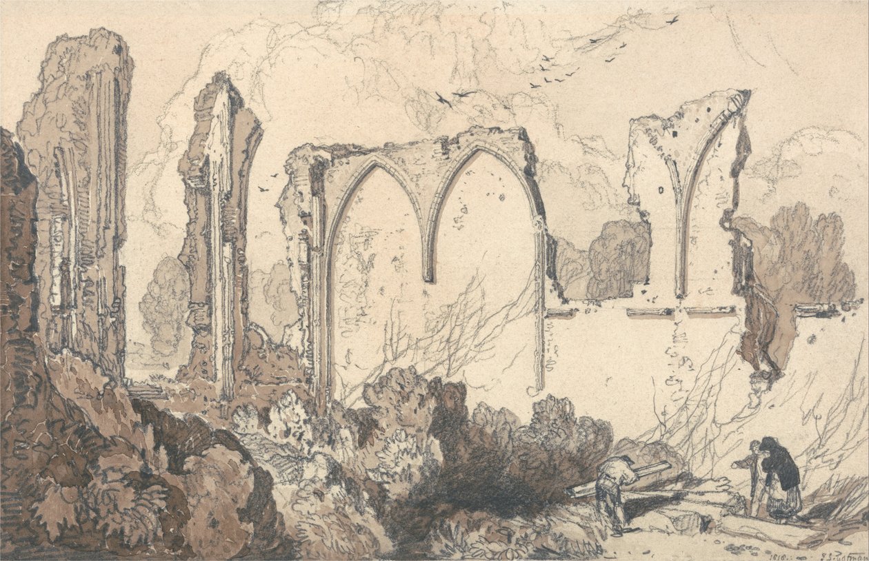 Ruine hinter der Freischule, Thetford, Suffolk von John Sell Cotman
