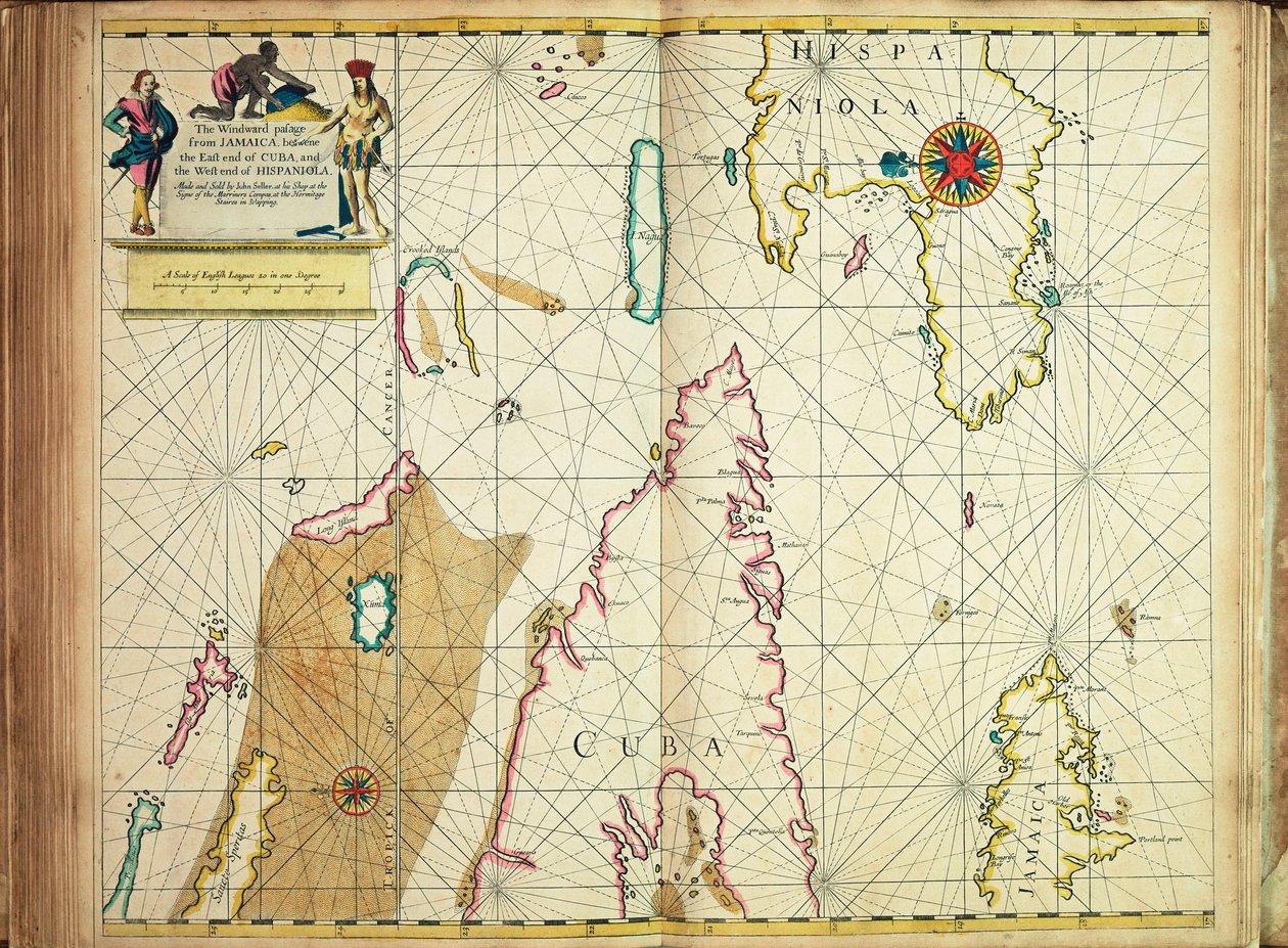 Die Luvpassage von Jamaika, zwischen dem östlichen Ende Kubas und dem westlichen Ende Hispaniolas von John Seller