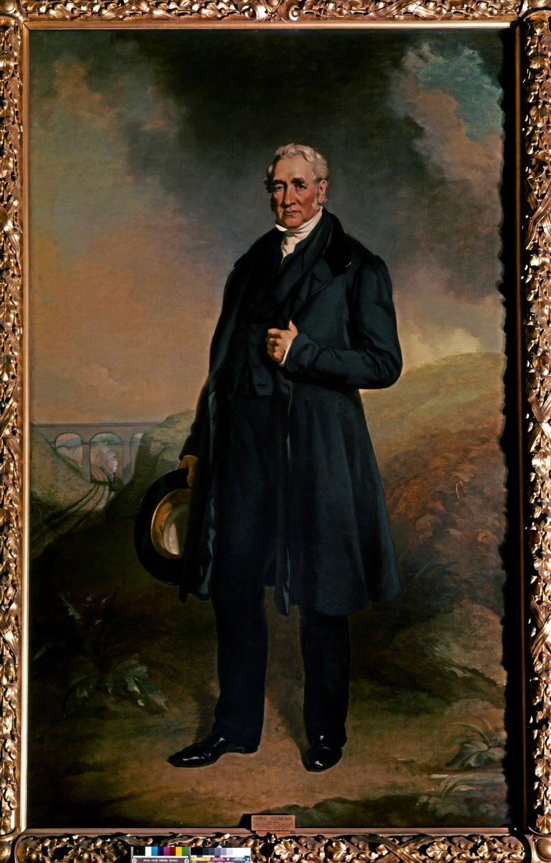 Porträt von George Stephenson von John Seymour Lucas