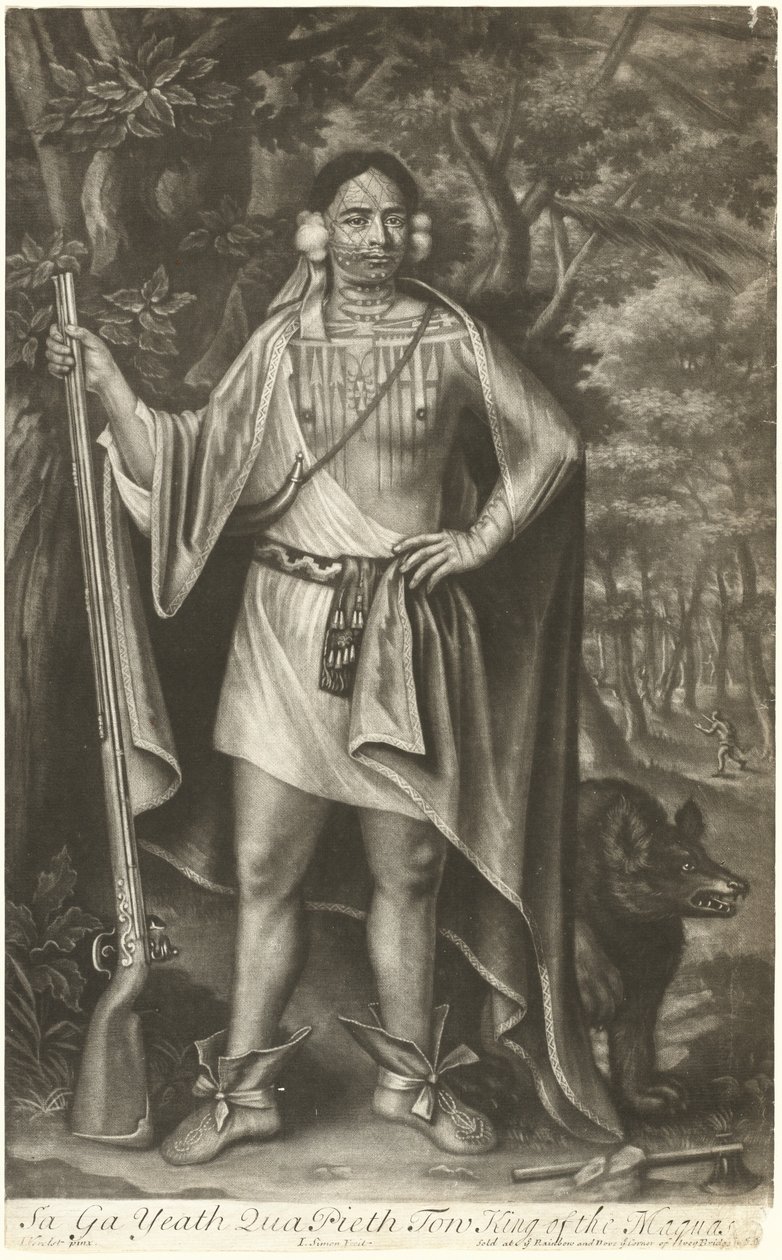 Sa Ga Yeath Qua Pieth Tow, König der Maquas von John Simon after John Verelst