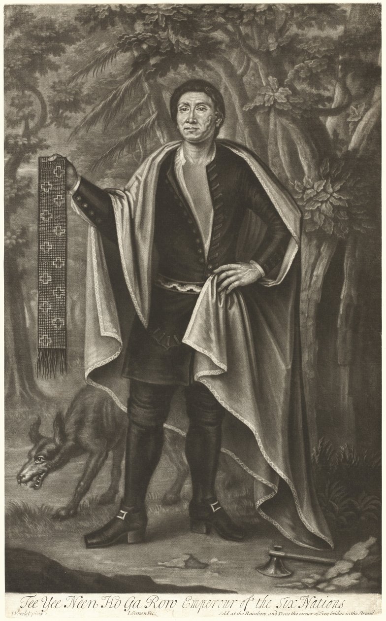 Tee Yee Neen Ho Ga Row, Kaiser der Sechs Nationen von John Simon after John Verelst