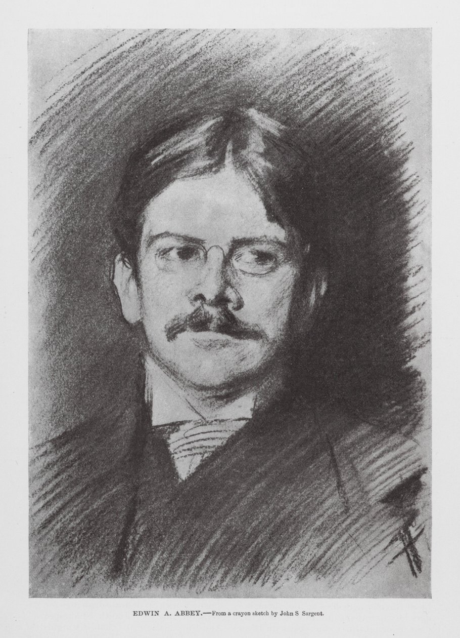 Edwin A Abbey (Gravur) von John Singer (after) Sargent