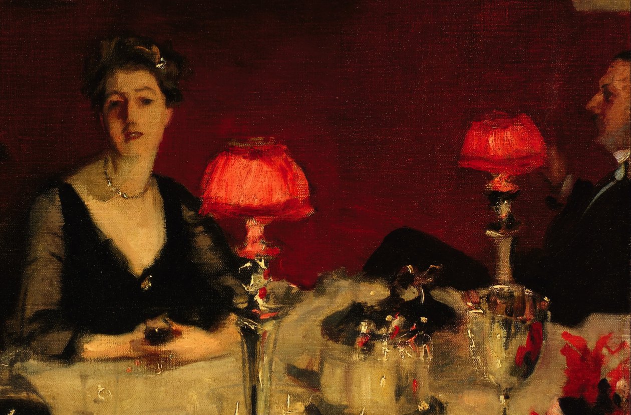 Le Verre de porto (Detail von Albert und Edith Vickers) von John Singer Sargent