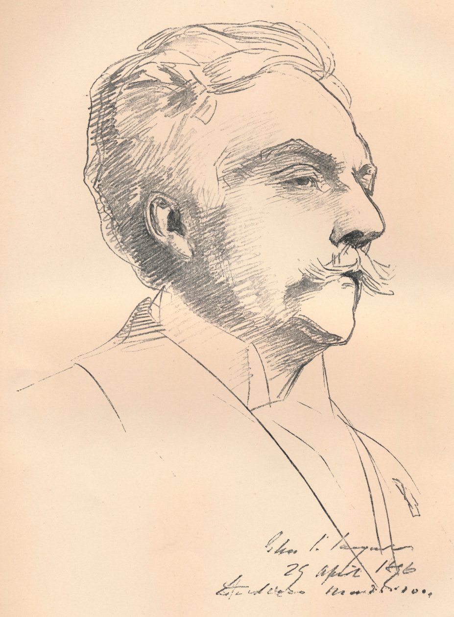 Porträt-Skizze von M. Gabriel Faure, ca. 1889 von John Singer Sargent