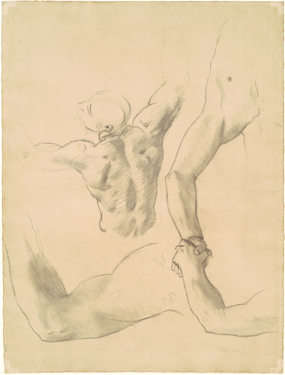 Studien für zwei klassische männliche Figuren im Kampf, 1919-1920 von John Singer Sargent