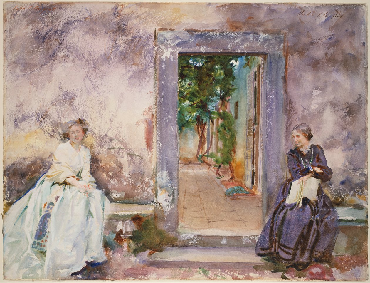 Die Gartenmauer von John Singer Sargent