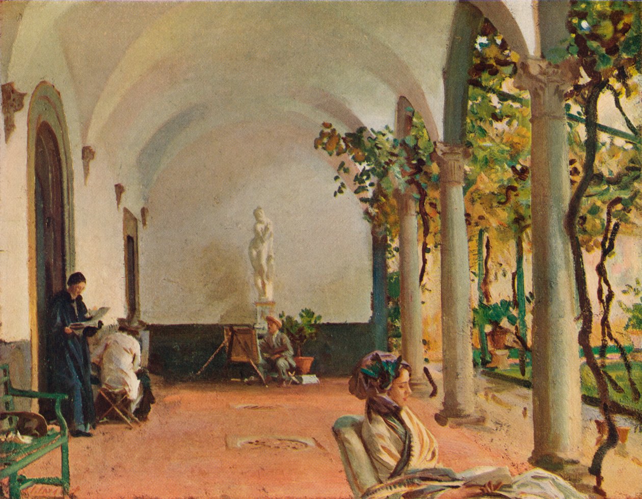 Villa Torre Galli Die Loggia, 1910 von John Singer Sargent