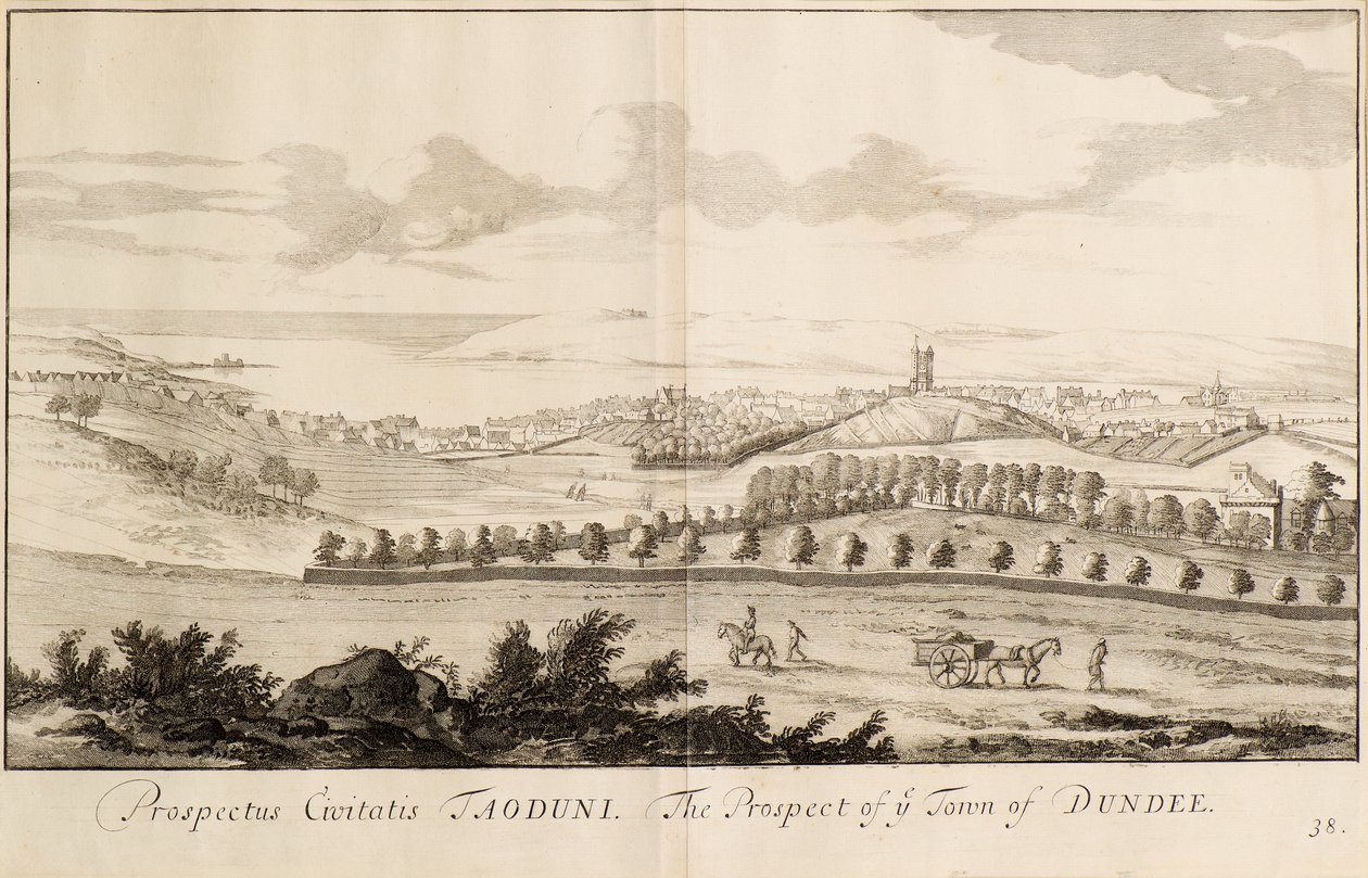 Die Aussicht auf die Stadt Dundee von John Slezer