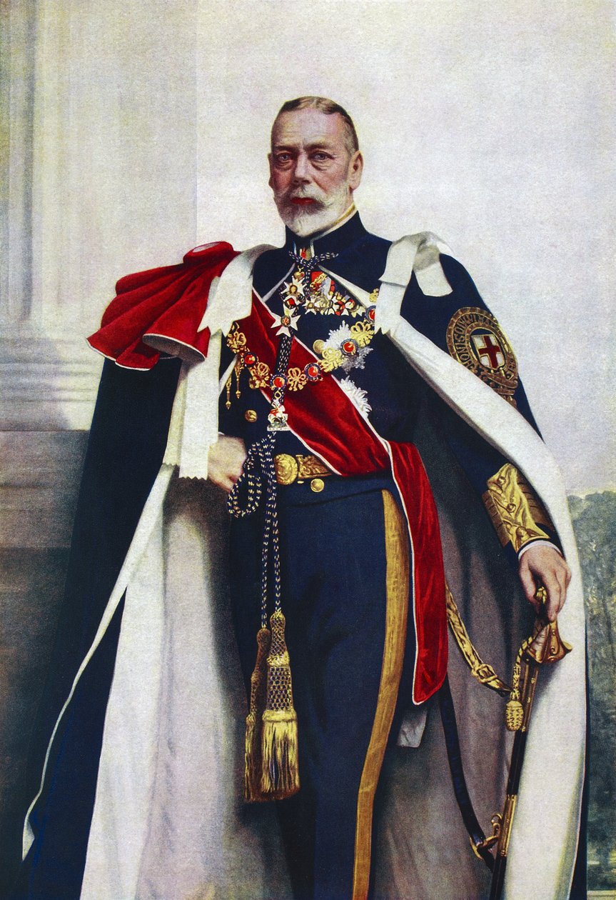 Porträt von Georg V., Souverän des Hosenbandordens von John St. Helier (after) Lander