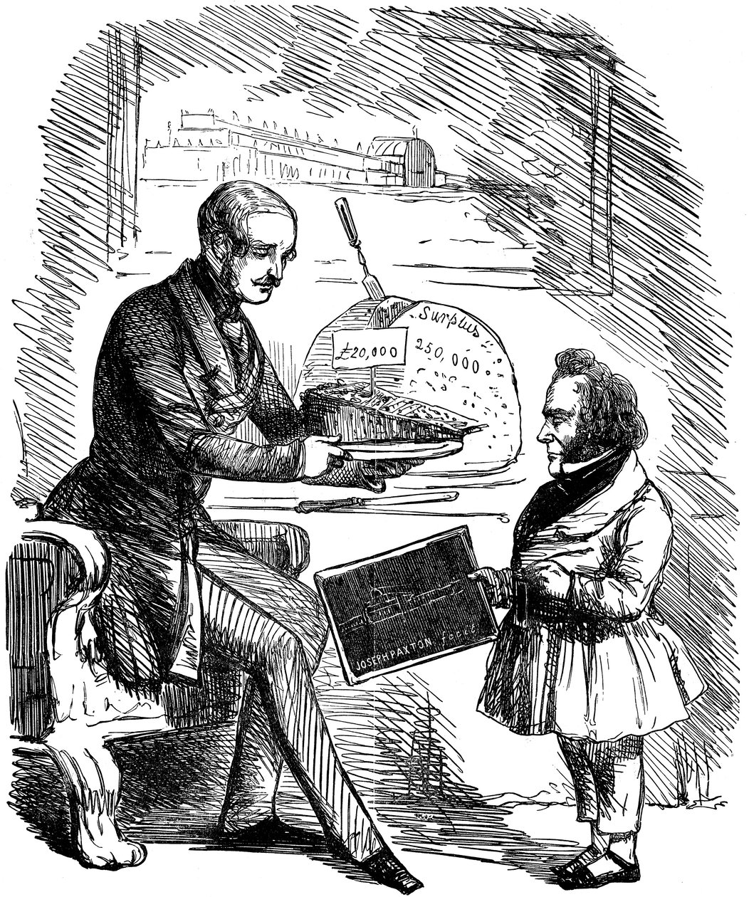 Albert, Prinzgemahl von Königin Victoria, und Joseph Paxton von John Tenniel