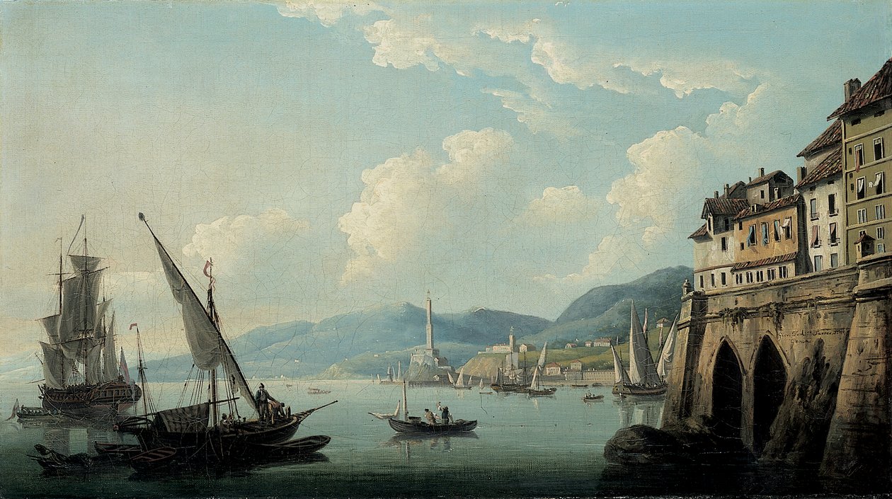 Die Küste von Genua mit dem Leuchtturm von John Thomas Serres