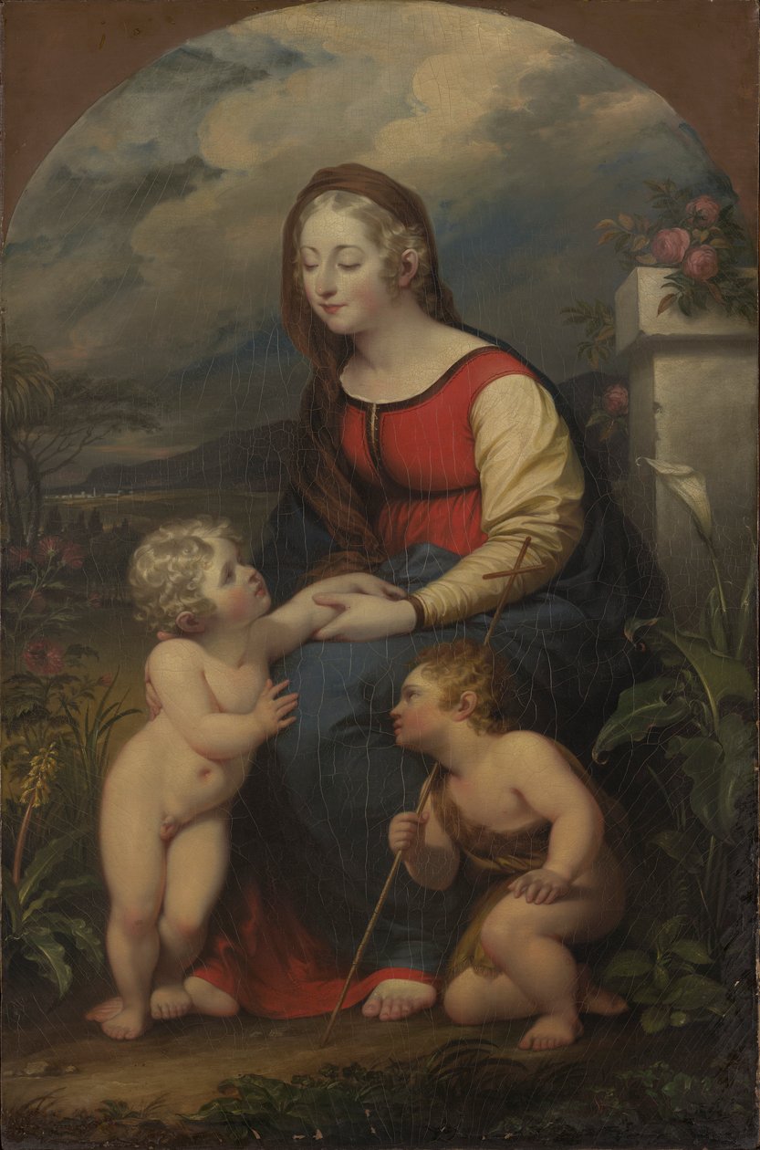 Madonna mit Kind und Johannes dem Täufer von John Trumbull