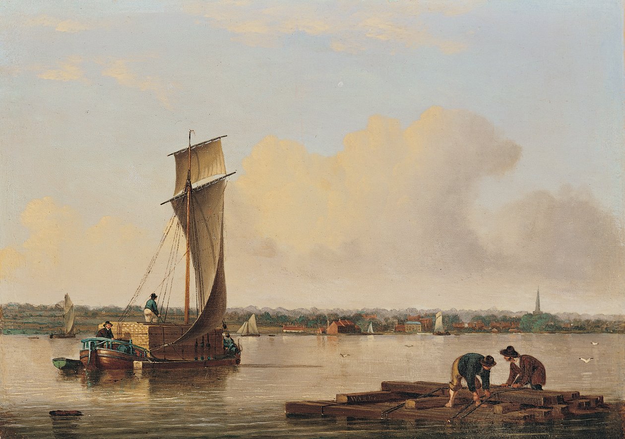 Ein Keel auf dem Humber, späte 1820er Jahre von John Ward