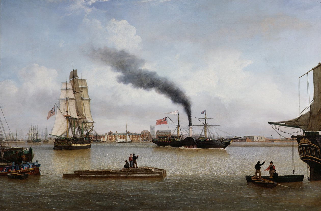 S.S. Forfarshire verlässt Hull auf ihrer letzten Reise von John Ward