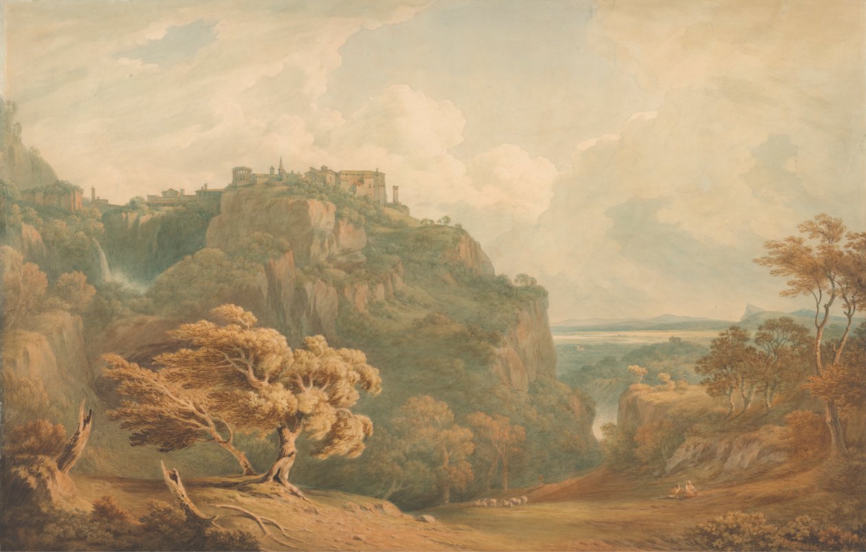 Ein Blick auf Tivoli in Richtung Rom von John Warwick Smith