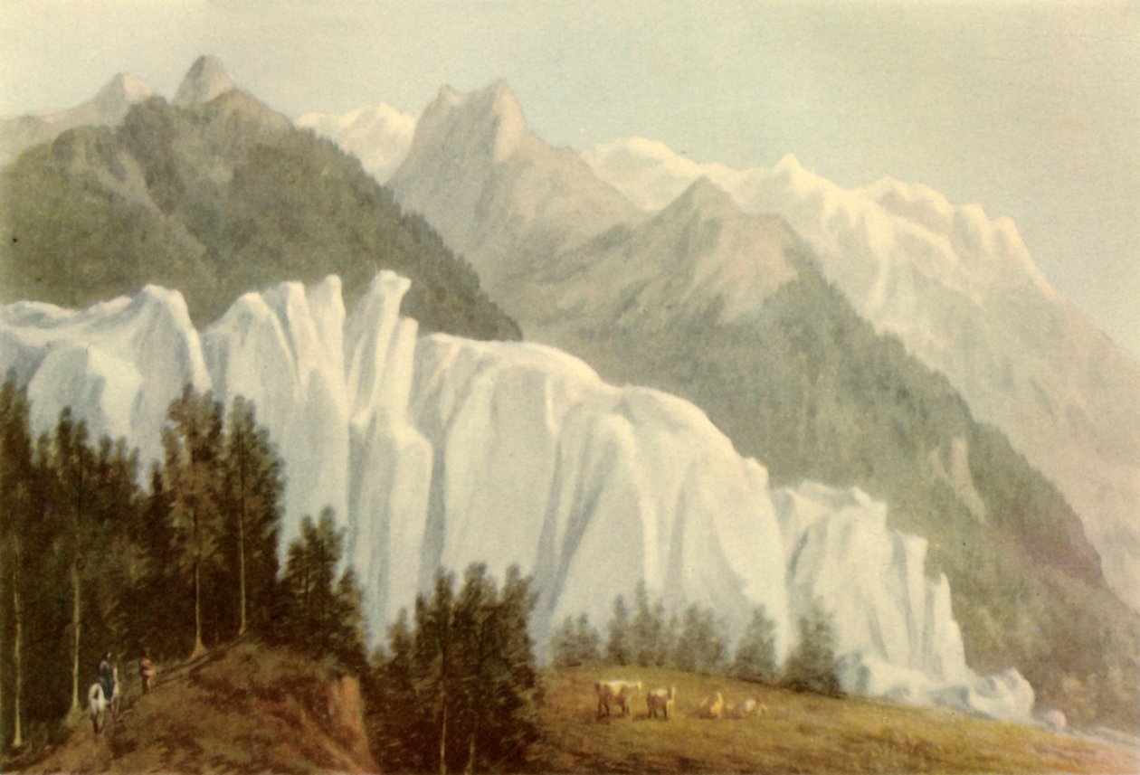 Der Glacier des Bossons, Chamonix von John Warwick Smith