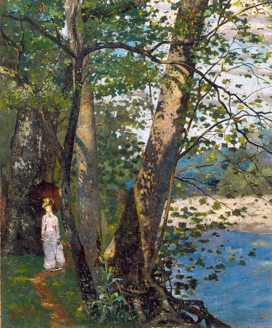 Die Platanen (Broad Ripple), ca. 1878 von John Washington Love