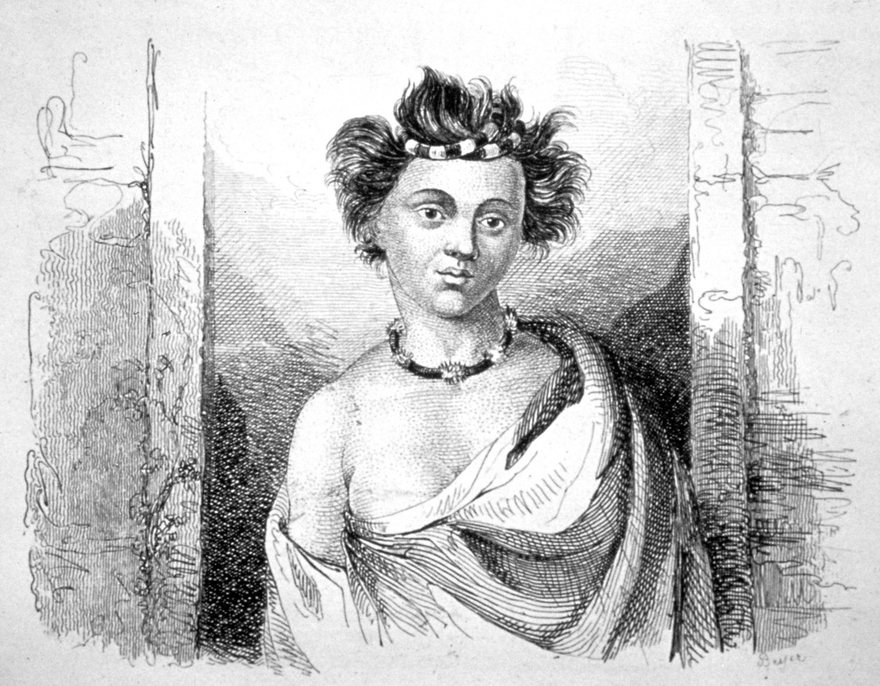 Ein junges Mädchen von den Sandwichinseln, 18. Jahrhundert von John Webber