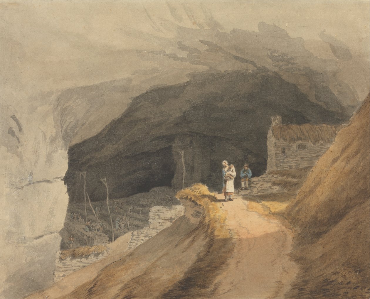 Der Mund der Höhle bei Castleton im Peak von Derby von John White Abbott