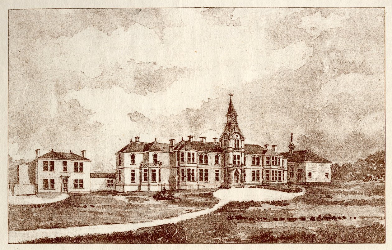 Das Irrenhaus von Newcastle upon Tyne, Coxlodge, ca. 1829 von John William Dyson