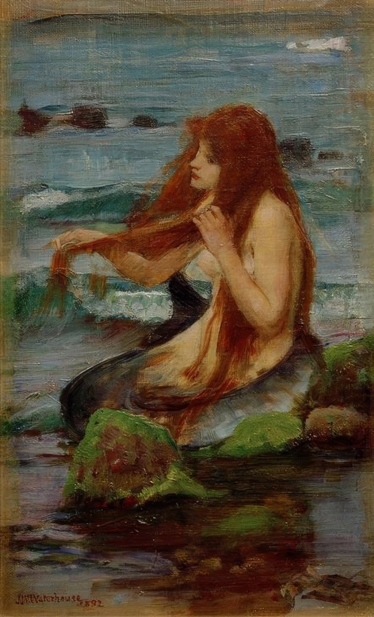 Eine Meerjungfrau von John William Waterhouse