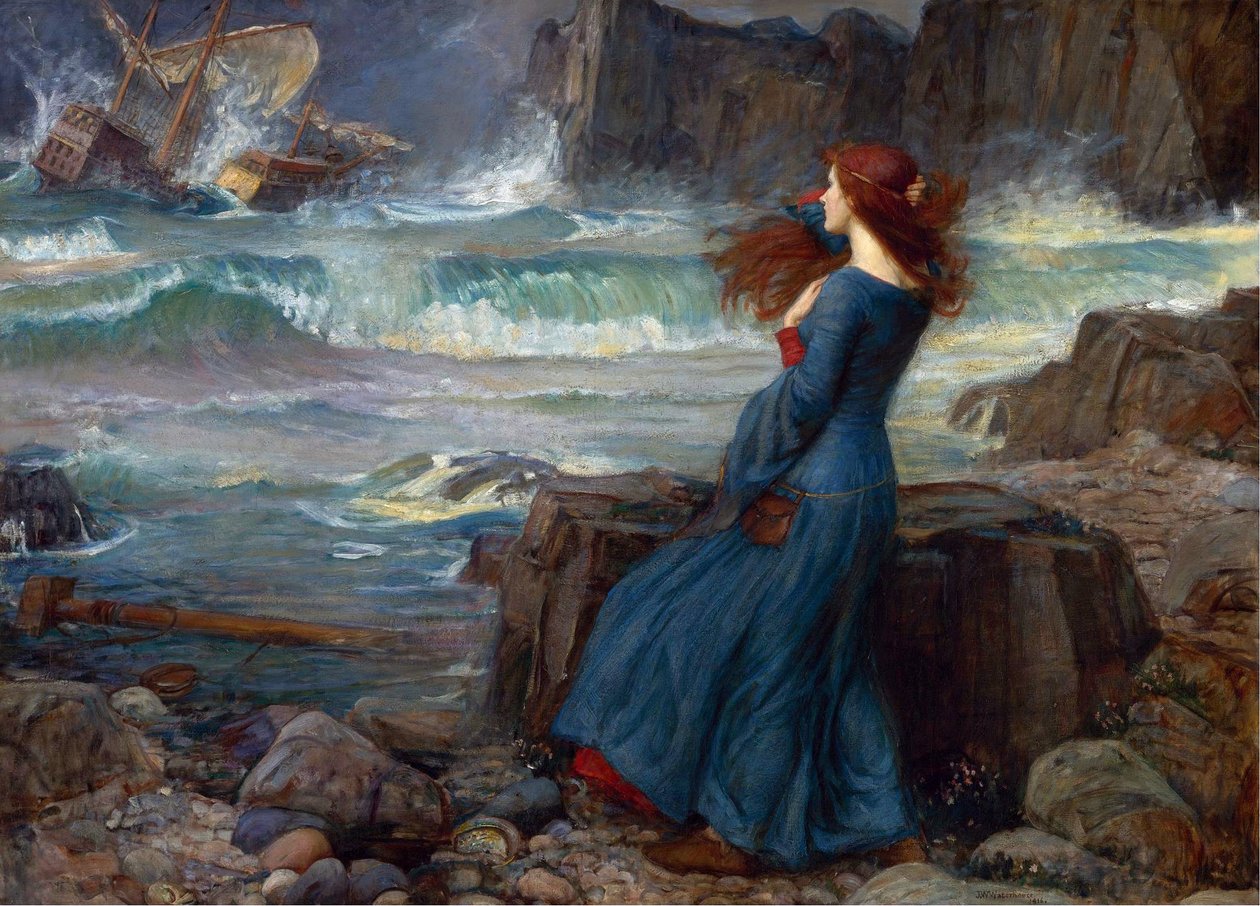 Miranda - Der Sturm (Shakespeare) von John William Waterhouse