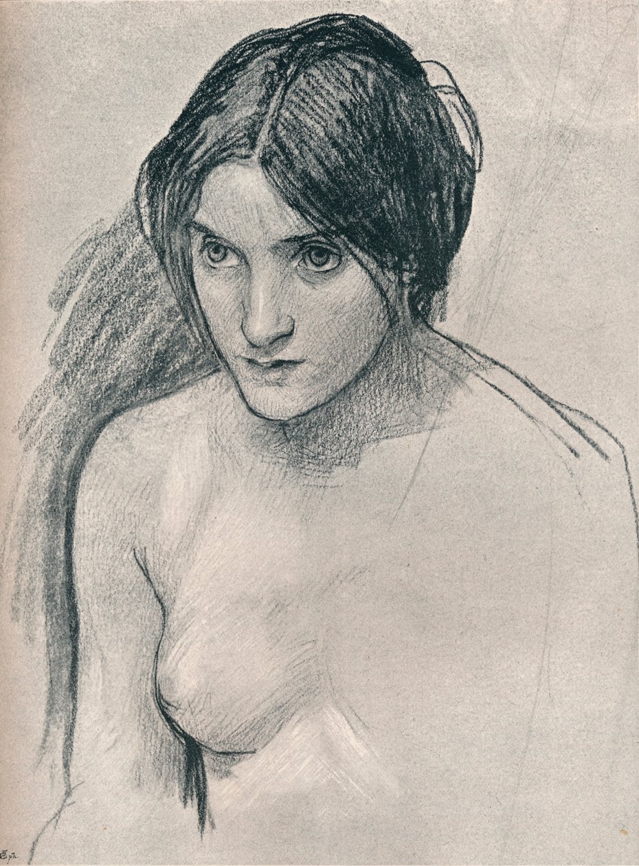 Studie für das Gemälde Hylas und die Nymphen, um 1896 von John William Waterhouse