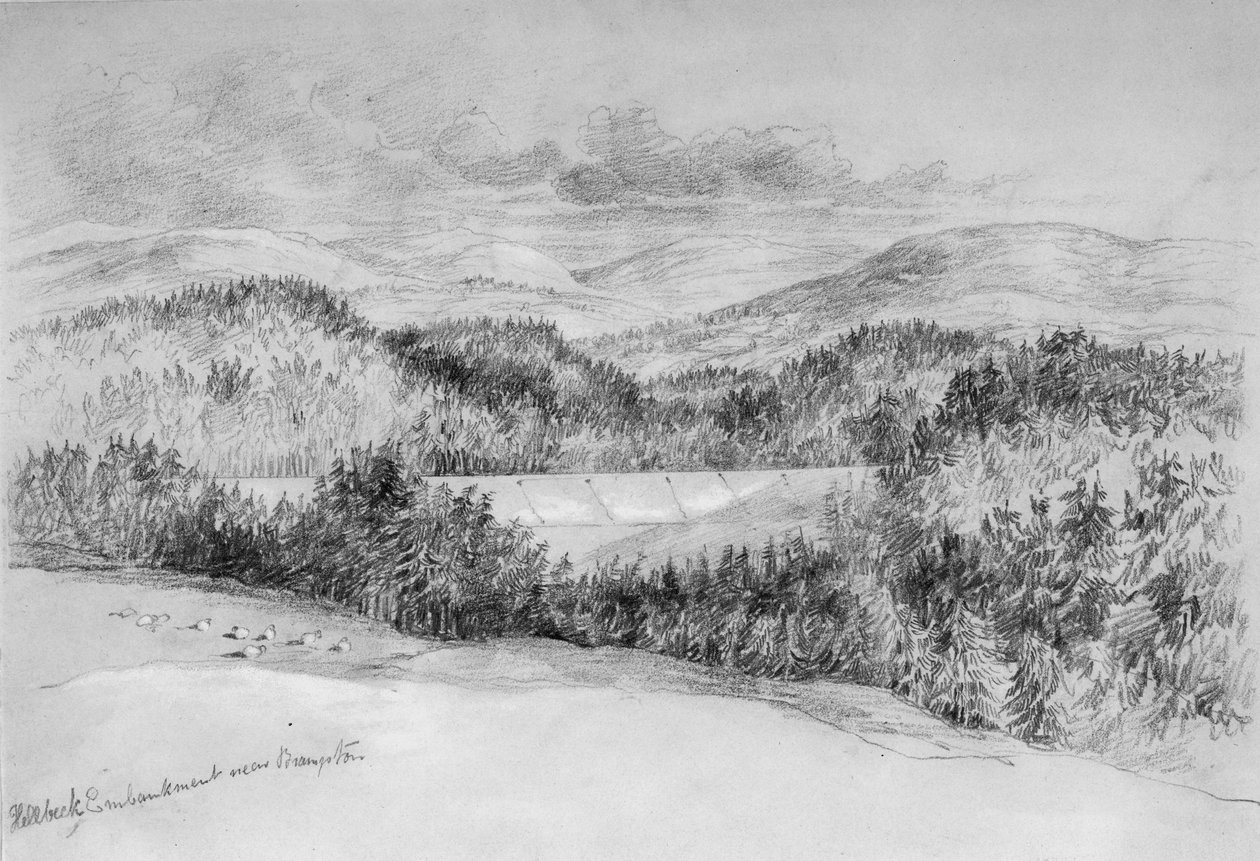 Hillbeck-Damm bei Brampton von John Wilson Carmichael