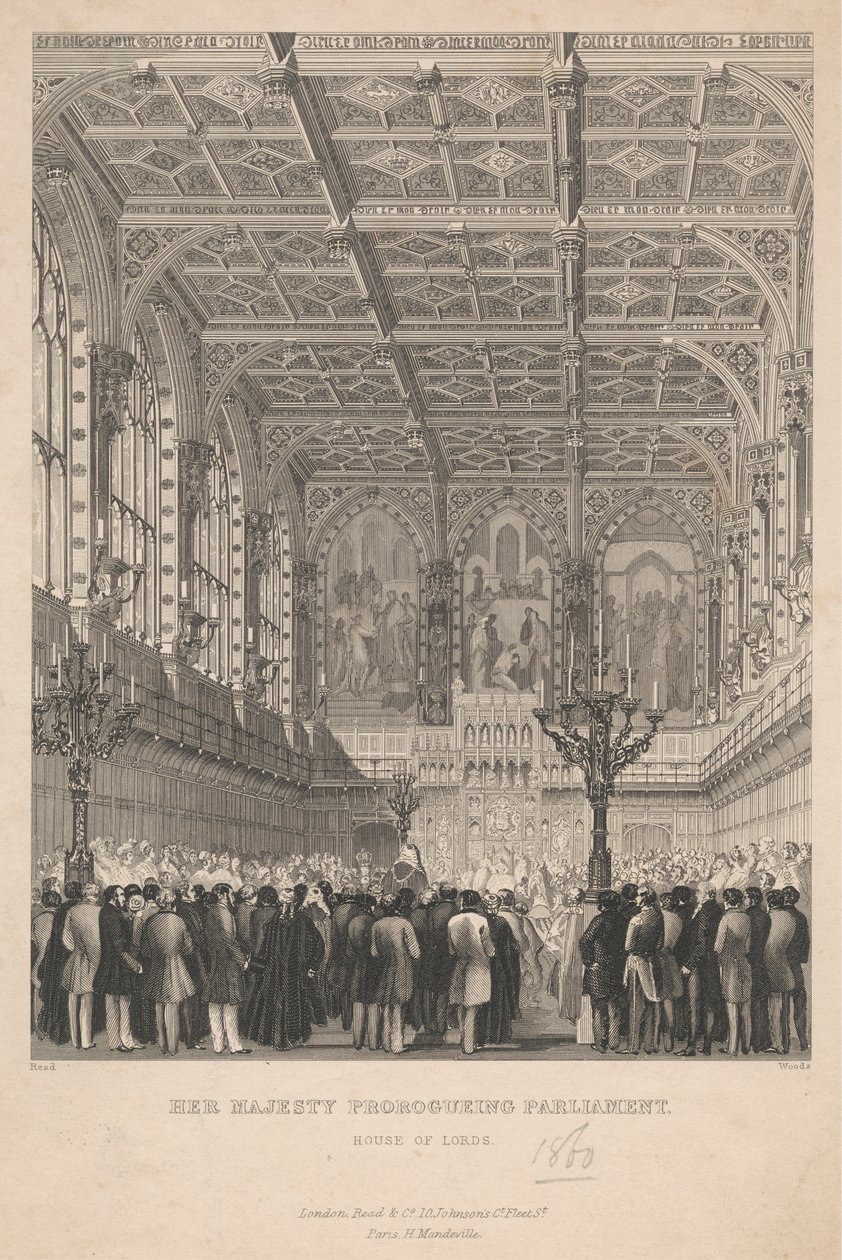 Ihre Majestät prorogiert das Parlament - House of Lords von John Woods