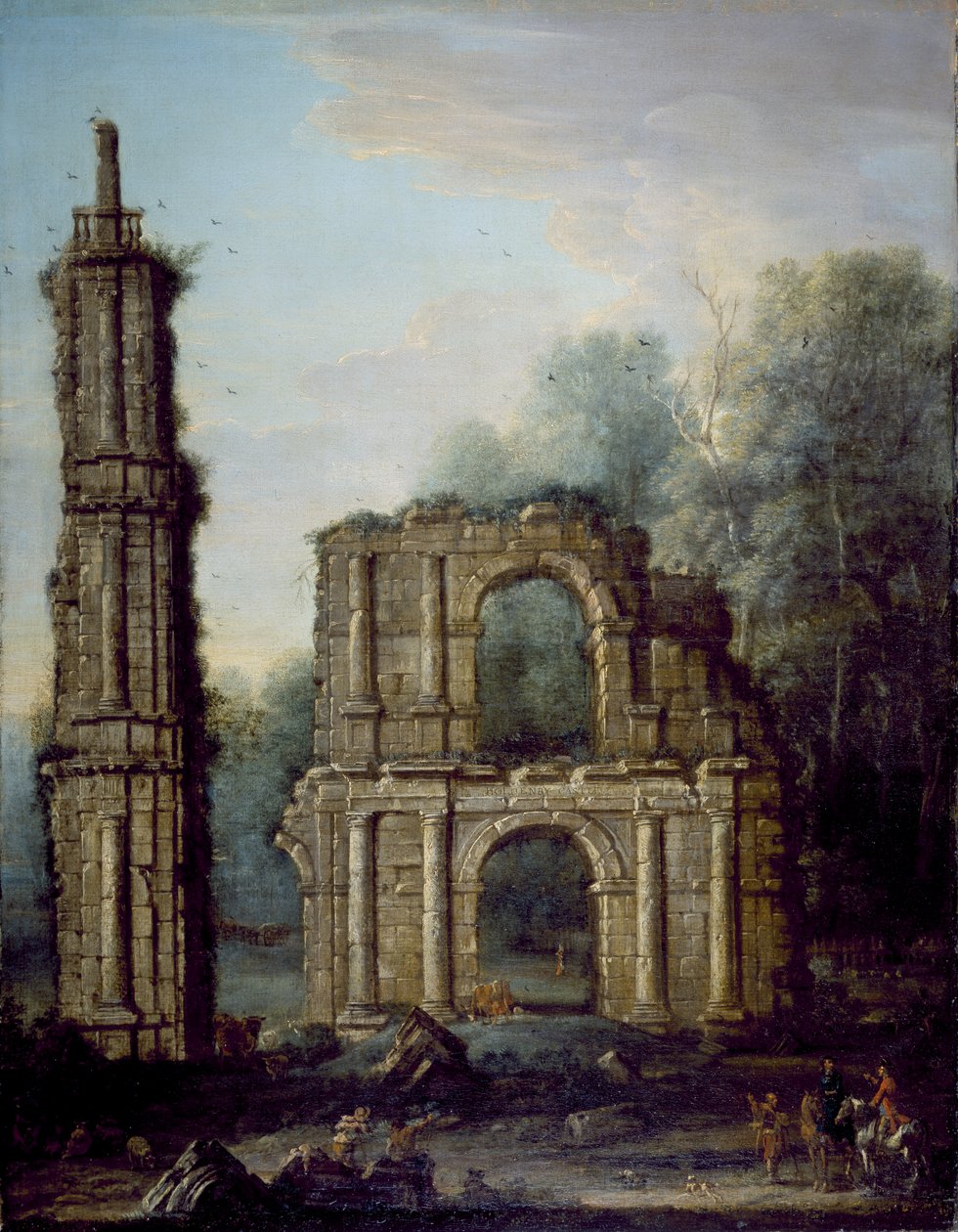 Die Ruinen von Holdenby Castle, Northamptonshire, ca. 1735-45 von John Wootton