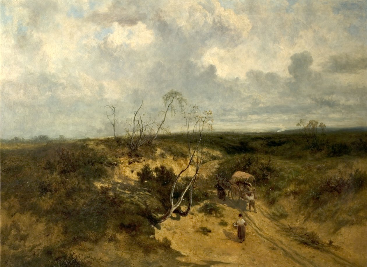Ein sandiger Straßenabschnitt, 1874 von John Wright Oakes