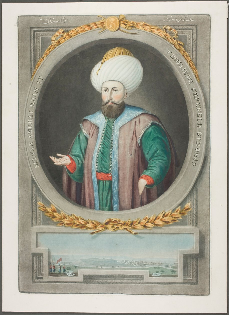 Amurat Kahn I, aus Porträts der Kaiser der Türkei von John Young