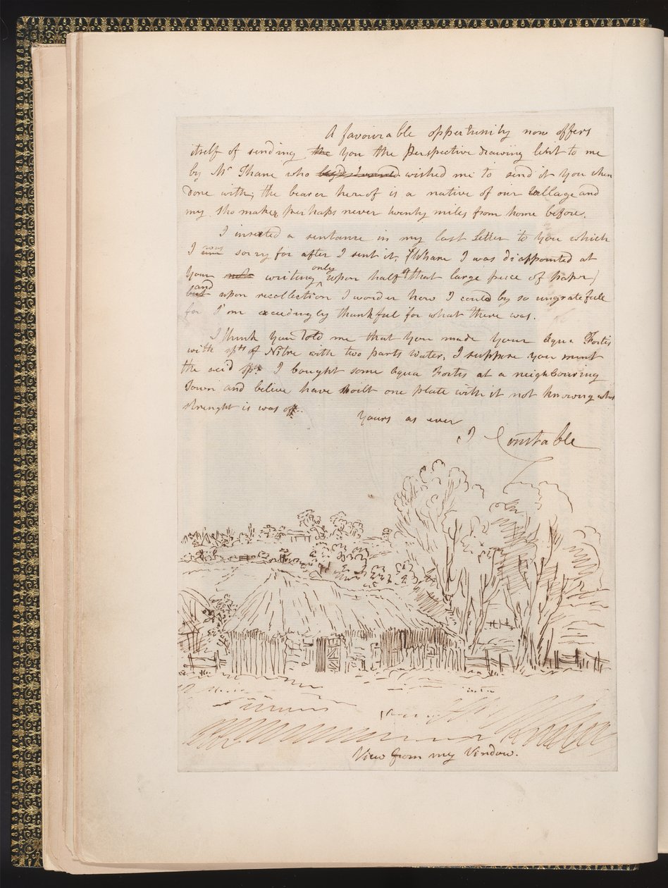 Autographenbrief von John Constable an John Thomas Smith, aus Memoirs of the Life of John Constable, von Charles Robert Leslie, gedruckt von James Carpenter von John Constable