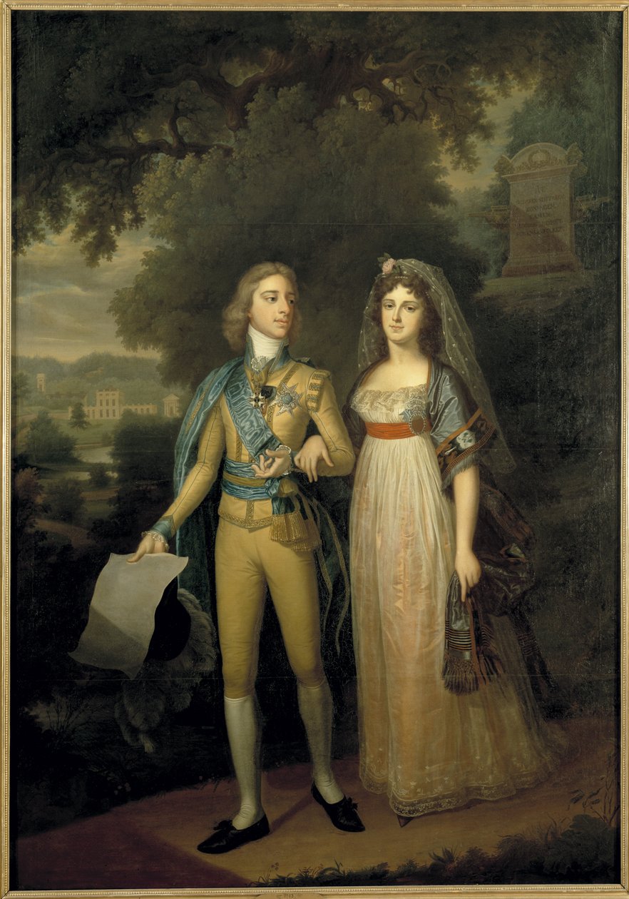 Gustav IV. Adolf von Schweden (1778-1837) und Frederica Dorothea Wilhelmina von Baden (1781-1826) (Porträt) von Jonas Forsslund