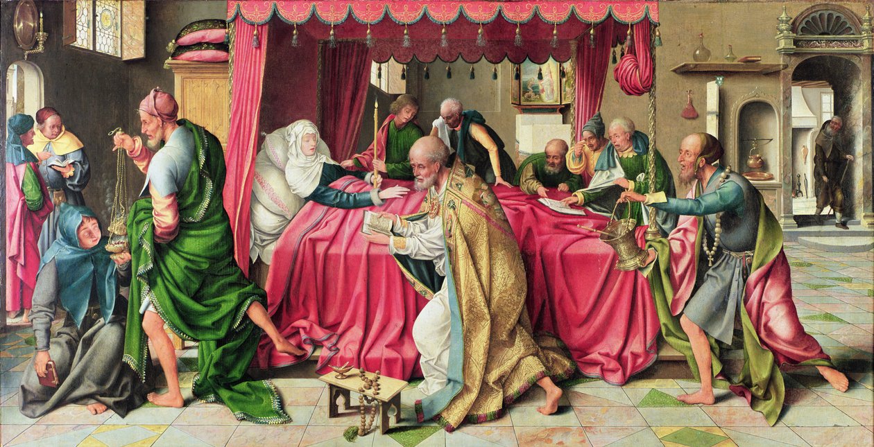 Triptychon mit dem Tod der Jungfrau, 1515 von Joos van Cleve