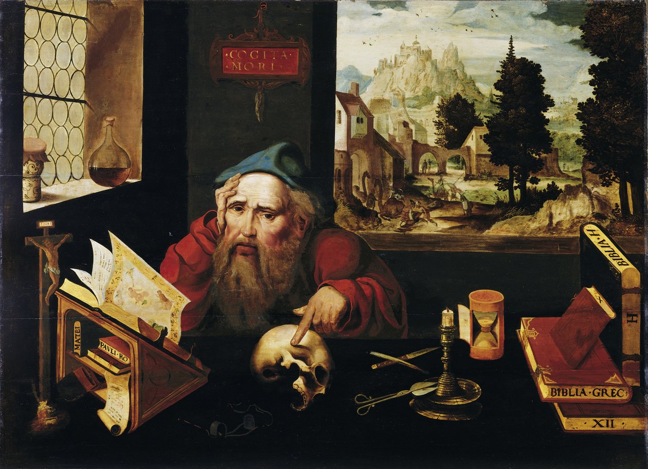 Heiliger Hieronymus in seiner Zelle, 1520er von Joos van Cleve