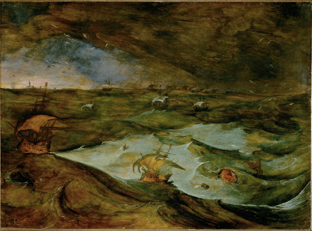 Sturm auf See, ehemals Pieter Bruegel dem Älteren zugeschrieben von Joos or Josse de The Younger Momper