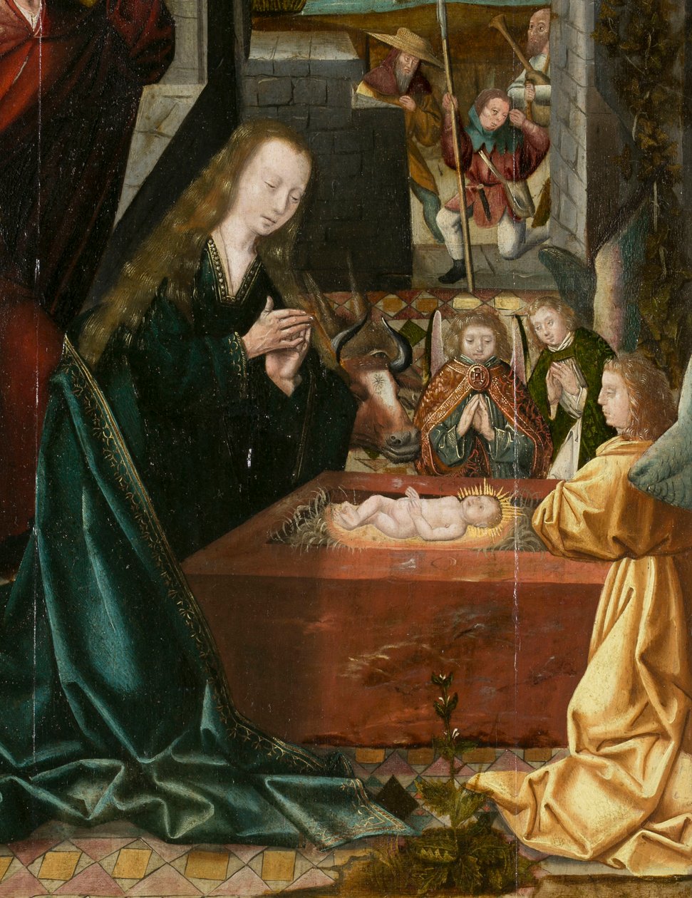 Triptychon von Bethlehem, um 1540 von Joos van (attr. to) Cleve